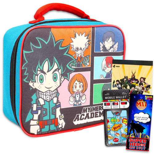 Action Comics My Hero Academia Lunch Box Set for Kids - Bundle with My Hero Academia Lunch Box for Kids, Phone Wallet, More | My Hero Academia Lunch Bag