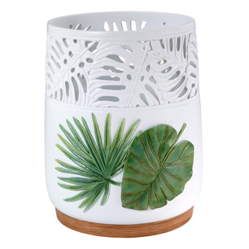 Avanti Linens - Waste Basket, Decorative Trash Can, Palm Tree Leaves Inspired Home Decor (Viva Palm Collection) Avanti Linens - Waste Basket, Decorative Trash Can, Palm Tree Leaves Inspired Home Decor (Viva Palm Collection)