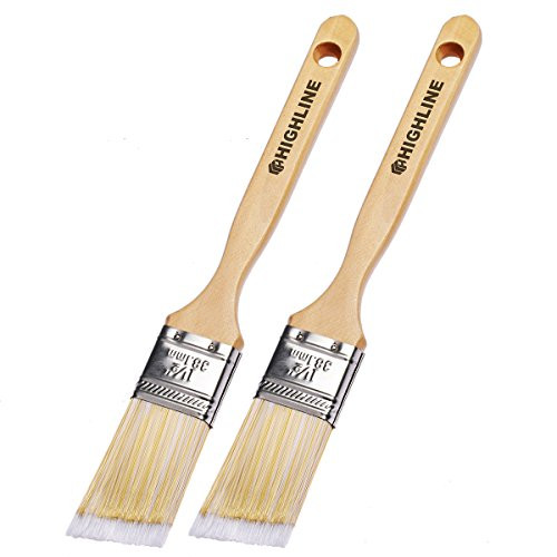 2 Pack - 1.5" Wide SLANT Highline Premium Bristle Paint Brushes