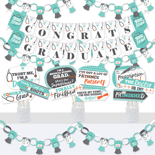 Big Dot of Happiness Medical School Grad - Banner and Photo Booth Decorations - Doctor Graduation Party Supplies Kit - Doterrific Bundle Big Dot of Happiness Medical School Grad - Banner and Photo Booth Decorations - Doctor Graduation Party Supplies Kit - Doterrific Bundle