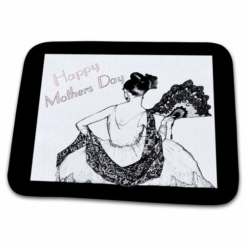 3dRose Image of Dramatic Black White Lady With Happy Mothers Day - Dish Drying Mats (ddm-309494-1) 3dRose Image of Dramatic Black White Lady With Happy Mothers Day - Dish Drying Mats (ddm-309494-1)