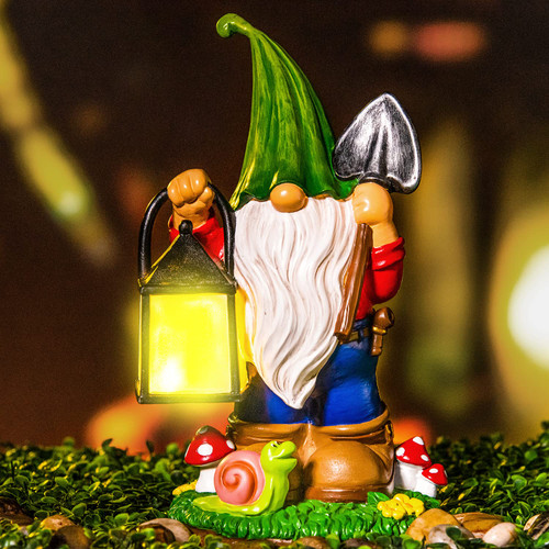 Joiedomi Outdoor Gnome Statue with Solar LED Lights, Christmas Resin Gnome Figurine with Lantern, Solar Garden Yard Lawn Gnome Decoration Lights (Hanging Lantern) Joiedomi Outdoor Gnome Statue with Solar LED Lights, Christmas Resin Gnome Figurine with Lantern, Solar Garden Yard Lawn Gnome Decoration Lights (Hanging Lantern)