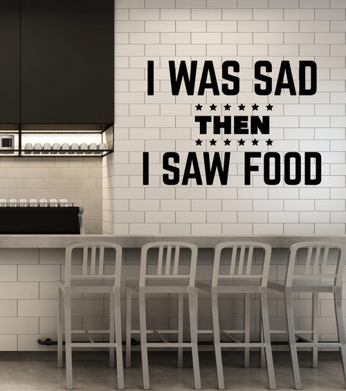 Large Vinyl Wall Decal Kitchen Decoration Dining Room Food Words Phrase Stickers Mural (g3123) Black Large Vinyl Wall Decal Kitchen Decoration Dining Room Food Words Phrase Stickers Mural (g3123) Black