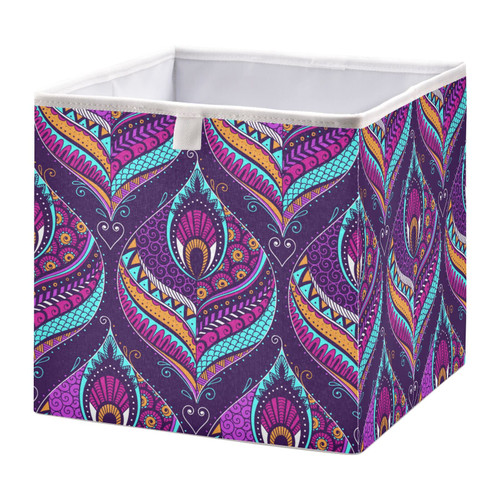 Peacock Feathers Storage Basket Storage Bin Rectangular Collapsible Toy Boxs Shelves Cloth Baskets Organizer for Home Kitchen Office Peacock Feathers Storage Basket Storage Bin Rectangular Collapsible Toy Boxs Shelves Cloth Baskets Organizer for Home Kitchen Office