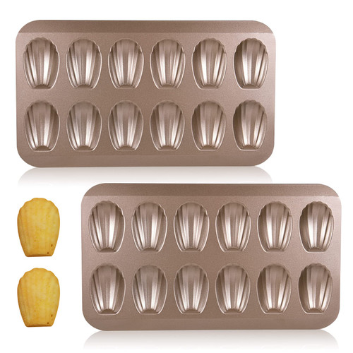 CGGYYZ 2 Pack Madeleine Pans for Baking, 12 Cavity Heavy Duty Shell Shape Baking Mold Nonstick Cookie Cake Scone Pan Whoopie Pie Pan for Oven CGGYYZ 2 Pack Madeleine Pans for Baking, 12 Cavity Heavy Duty Shell Shape Baking Mold Nonstick Cookie Cake Scone Pan Whoopie Pie Pan for Oven
