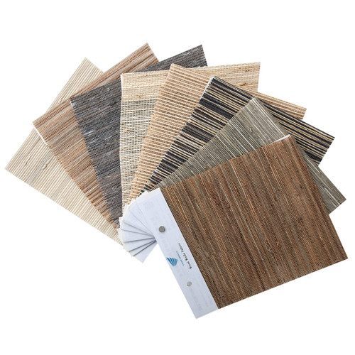 SmartWings Motorized Shades, Work with HomeKit/Alexa/Google Home/SmartThings, Natural Woven Woods Blinds Blackout Window Shades Sample Fabric, Cordless Wireless Remote Control Roller Blinds