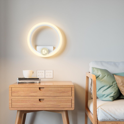 Modern LED Wall Sconces with Up and Down Light Source, Indoor Wall Sconce Lights with 3 Color Temp Dimmable Hardwired Wall Mounted Lamps Night Light Fixtures for Bedroom Living Room Reading Hallway