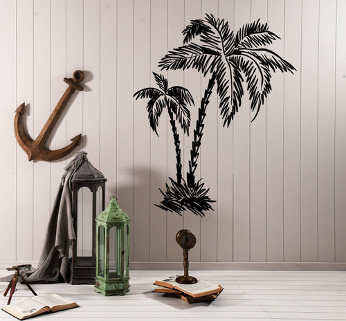 DesignToRefine Vinyl Wall Decal Tropical Palm Trees Beach Relax Decor Stickers Mural (106ig) Sky Blue DesignToRefine Vinyl Wall Decal Tropical Palm Trees Beach Relax Decor Stickers Mural (106ig) Sky Blue