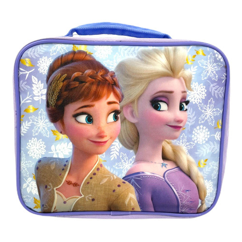 Disney Frozen 2 Lunch Box with Princesses Elsa and Anna - Soft Insulated Lunch Bag for Girls, Purple Disney Frozen 2 Lunch Box with Princesses Elsa and Anna - Soft Insulated Lunch Bag for Girls, Purple