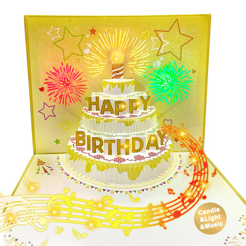 NovaHance Blowable Birthday Cards Fireworks Musical Birthday Card with Colorful Light, 3D Popup Cake Happy Birthday Card Gifts for Women Men Mom Kids NovaHance Blowable Birthday Cards Fireworks Musical Birthday Card with Colorful Light, 3D Popup Cake Happy Birthday Card Gifts for Women Men Mom Kids