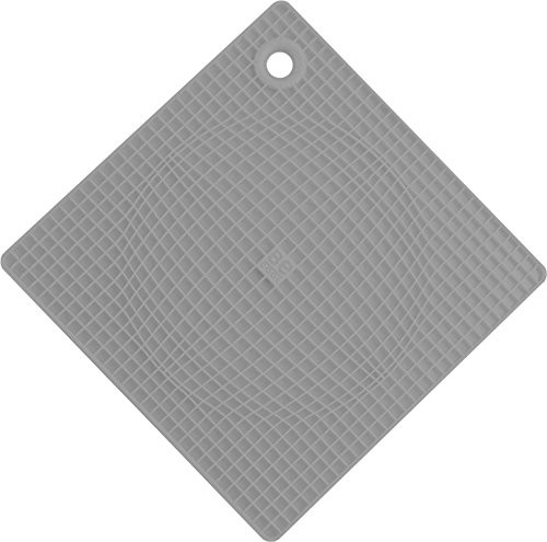 Casabella Casabella Silicone Pot Holder Trivet, 7 by 7-Inch, Cool Gray