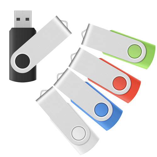 Enfain USB 3.0 Flash Drives 64 GB 5 Pack 64GB Thumb Drive Multicolor Memory Stick Pendrives for Speedy Memory Storage in Office and Home