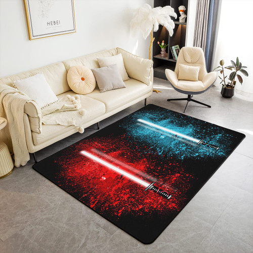 jejeloiu Lightsaber Living Room Rugs Area Rug 3x5 Red Blue Cool Indoor Floor Mat for Decor Tie Dye Decor Accent Rug Set Non Slip Area Runner Rug jejeloiu Lightsaber Living Room Rugs Area Rug 3x5 Red Blue Cool Indoor Floor Mat for Decor Tie Dye Decor Accent Rug Set Non Slip Area Runner Rug