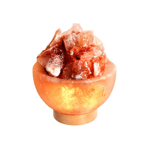 Amazon Basics Natural Himalayan Salt Lamp Bowl with Natural Crystal Chunks, Wood Base with Dimmer Switch - Crystal Pink Amazon Basics Natural Himalayan Salt Lamp Bowl with Natural Crystal Chunks, Wood Base with Dimmer Switch - Crystal Pink