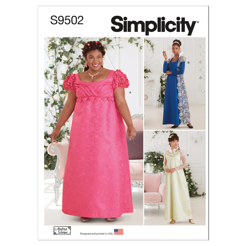 Simplicity Misses' Costumes Sewing Pattern Kit, Code S9502, Sizes 10-12-14-16-18, Multicolor