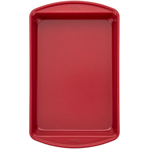 Wilton Non-Stick Christmas Red Oblong Cake Pan, 13 x 9-Inch Wilton Non-Stick Christmas Red Oblong Cake Pan, 13 x 9-Inch