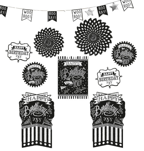 amscan Chalkboard Room Deco Party Supplies, Multi