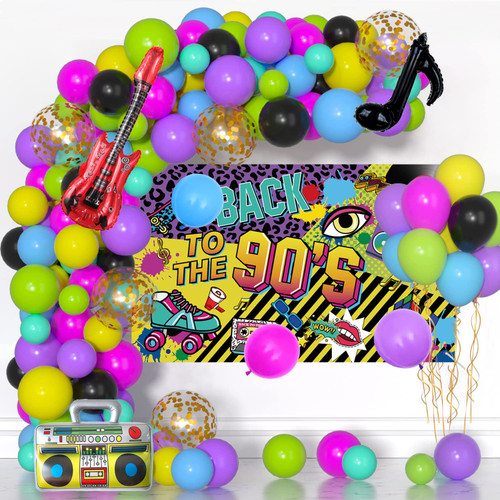 90s Balloons Garland Back to 90s Party Decorations Backdrop with Balloons Inflatable Radio Guitar Note Balloon for 80s 90s Themed Hip Hop Party Decor 90s Balloons Garland Back to 90s Party Decorations Backdrop with Balloons Inflatable Radio Guitar Note Balloon for 80s 90s Themed Hip Hop Party Decor
