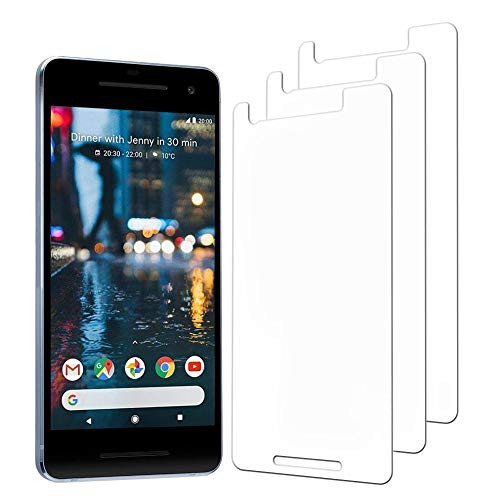 [3 Pack] Google Pixel 2 Screen Protector, Hattomen Tempered Glass Screen Protector [9H Hardness] [Bubble Free] [Ultra Clear] [High Definition] for Google Pixel 2