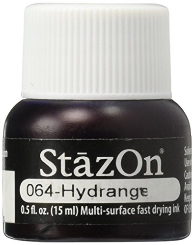 Tsukineko 1/2 Fluid Ounce Wide Mouth Ink Bottle, Hydrangea Blue