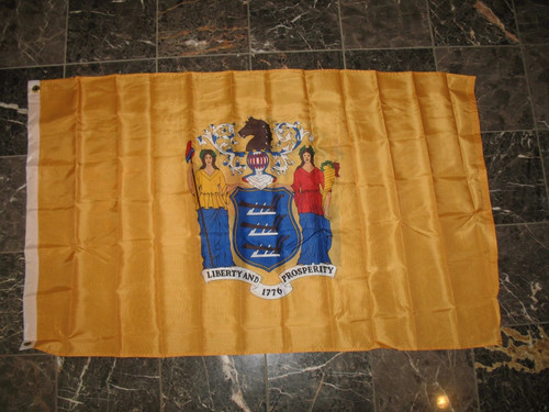 3X5 New Jersey Double Sided 2Ply Sewn Nylon Flag 3'X5' House Banner