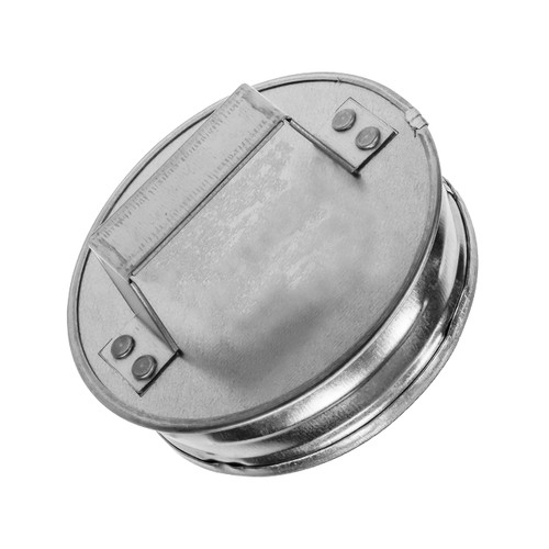 Vent Systems 4" Metal Tee Cap with Handle. Galvanized Steel End Cap. Dryer Vent Cover. Dryer Duct End Cap. 4In Steel End Cap. Steel Plug 4 Inch. Round Metal Duct Fitting.