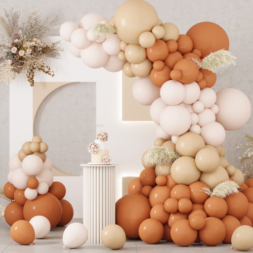 Rubfac 268pcs Boho Balloon Garland Arch Kit Double-Stuffed Matte Orange Cream Peach Apricot Balloons for Wedding Birthday Baby Shower Party Decor Rubfac 268pcs Boho Balloon Garland Arch Kit Double-Stuffed Matte Orange Cream Peach Apricot Balloons for Wedding Birthday Baby Shower Party Decor