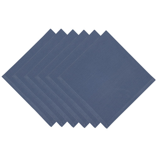 DII Lake House Collection Kitchen, Napkin Set, 20x20, Stonewash Blue 6 Piece