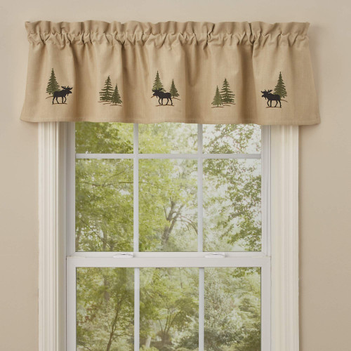 Park Designs Moose Embroidered Lined Valance 60'' x 14''