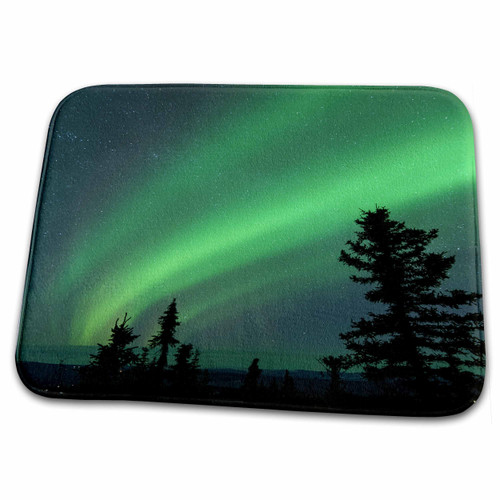 3dRose US, AK, Fairbanks. Dramatic curtain display of Aurora... - Dish Drying Mats (ddm-278431-1)