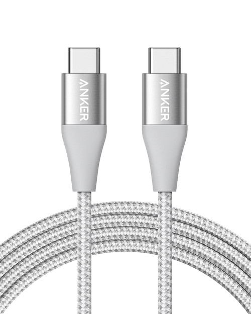 Anker Powerline+ II USB C Cable, USB C to USB C (6ft, 60W) USB-IF Certified Cable, Type C Charging Cable, Fast Charge for MacBook Air, iPad Pro, iPad Air 4, Galaxy, Pixel, and More(Silver)
