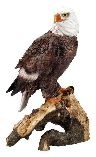 Pacific Giftware American Eald Eagle Perching on Tree Branch Resin Figurine Statue Pacific Giftware American Eald Eagle Perching on Tree Branch Resin Figurine Statue