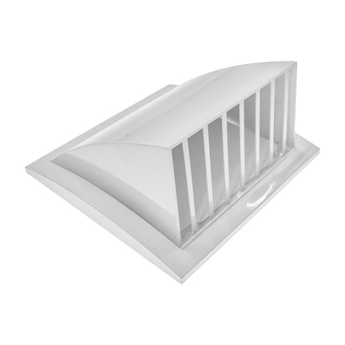 Vent Systems White 6" inch Exhaust Vent Cover - Dryer Vent Hood - Louvered Dryer Cover - Vent Hood Cap - One-Directional Plastic Air Supply Grille - Non Return Valve - Outlet Cowl Air Vent Grille