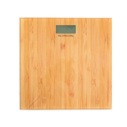 Bath Bliss Digital Glass Scale | Bathroom and Home Body Weight Scale | Maximum Weight Measurement 330 lbs./150 kg. | Durable Tempered Glass Scale | Bamboo