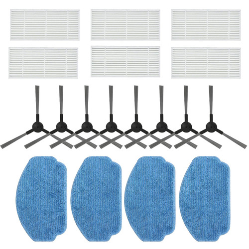 JJ Neumann Replacement Parts for MAMNV BR150/BR151, for ZCWA BR150/BR151, for MANVINS G20, for ONSON BR150/BR151, for GTTVO BR150/BR151 Robot Vacuum Cleaner Accesosries Side Brushes, Filters, Mops