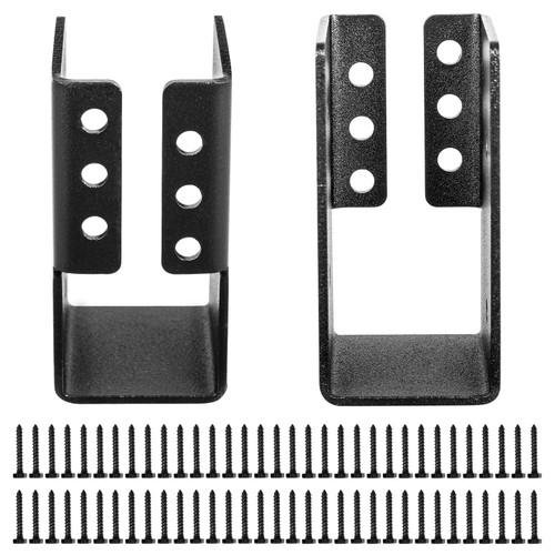 FMhotu Concealed Joist Hanger (6 Pack?, 2"x4" Outdoor Concealed-Flange Joist Bracket with Screws, Q235B Steel Powder Coated Concealed Mount Light Joist Hangers for 2"x4" Beam, Swing, Handrail, Fence