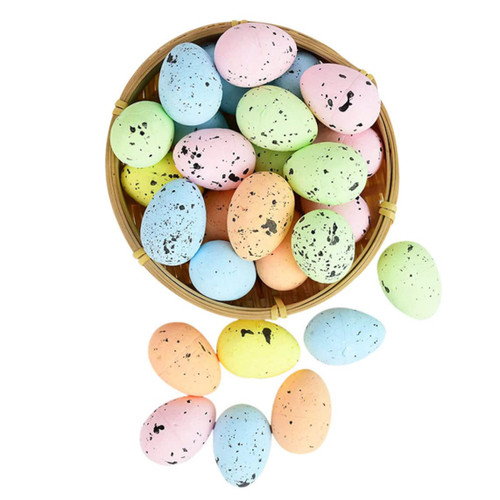 Easter Crafts for Kids Easter Decorations Craft Easter Speckled Eggs Foam Easter Eggs Ornaments Artificial Eggs for DIY Crafts Decoration 100pcs 2.5cm