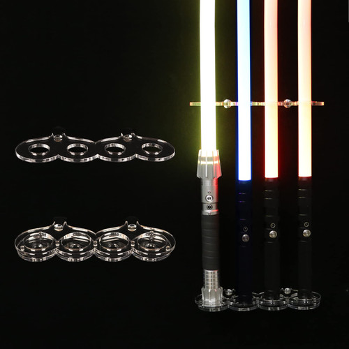 WANLIAN Lightsaber stand lightsaber wall mount display stand acrylic wall mount lightsaber display bracket for Display Lightsaber wall (Transparent 4 holes)