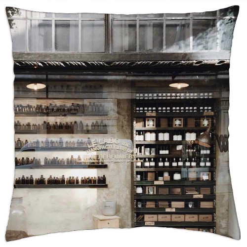 LESGAULEST Throw Pillow Cover (24x24 inch) - Building Perfume Shelf Bottles Boxes