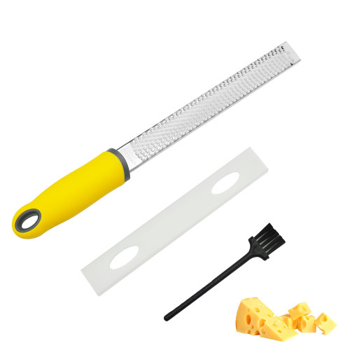 HAOYIHY Lemon Zester and Grater Parmesan Cheese Lemon, Garlic, Nutmeg, Chocolate, Fruits, Vegetables, Ginger Grater - Cheese Shredder, Stainless Steel