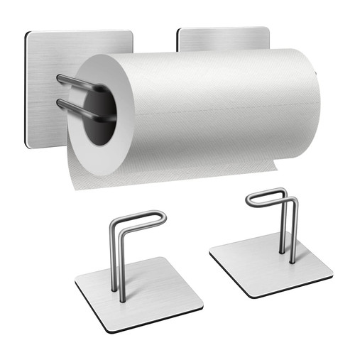 Magnetic Paper Towel Holder Upgraded Version, Strong Magnets RV Paper Towel Holder Wall Mount for Refrigerator & Grill, Pegboard Hanging Paper Towel Holder - Premium Silver Stainless Steel Magnetic Paper Towel Holder Upgraded Version, Strong Magnets RV Paper Towel Holder Wall Mount for Refrigerator & Grill, Pegboard Hanging Paper Towel Holder - Premium Silver Stainless Steel