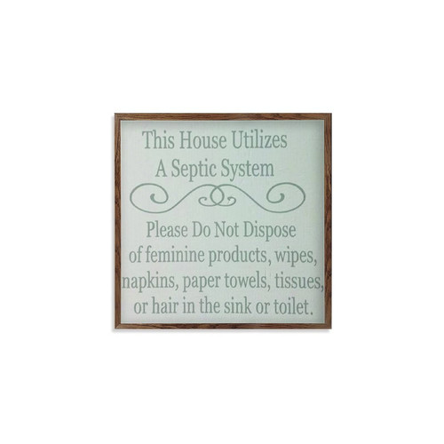 by Unbranded Septic System Rules Wooden Sign Plaque Do Not Sign Bathroom F Framed Wood Wooden Sign for Home Idea.