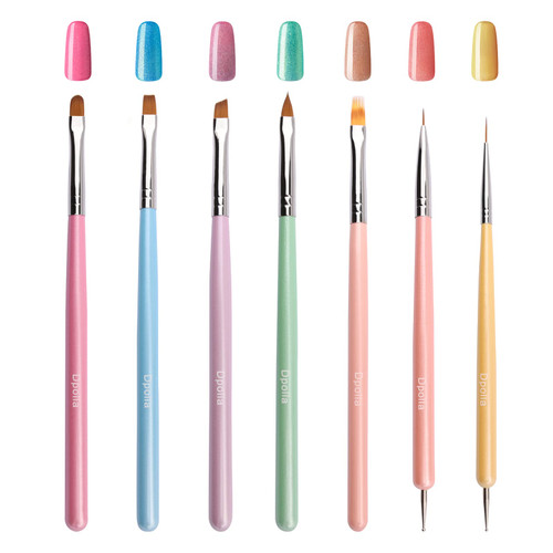 Nail Art Brushes Dpolla 7PCS Nail Art Brush Set Gel Polish Nail Art Design Pen Painting Tools with Nail Extension Gel Brush, Builder Nail Gel Brush, Nail Art Liner Brush and Nail Dotting Pen Salon Perfect For Home DIY Manicure Nail Art Brushes Dpolla 7PCS Nail Art Brush Set Gel Polish Nail Art Design Pen Painting Tools with Nail Extension Gel Brush, Builder Nail Gel Brush, Nail Art Liner Brush and Nail Dotting Pen Salon Perfect For Home DIY Manicure