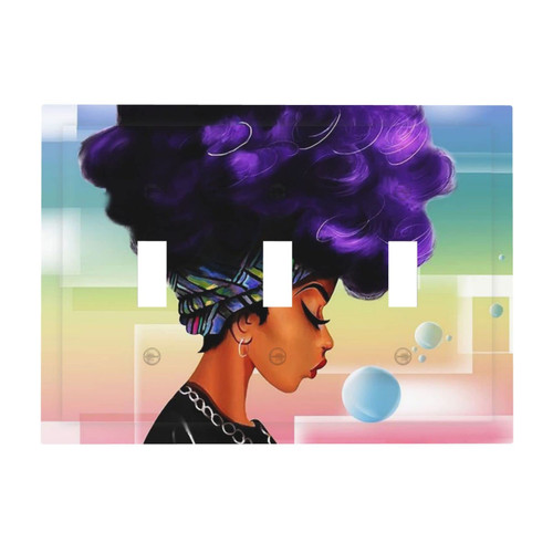 African Black Women 3 Gang Triple Toggle Light Switch Wall Plate Cover Decorative Electrical Faceplate for Rustic Barn Door Home Living Room Decorate 6.7" x 4.8 African Black Women 3 Gang Triple Toggle Light Switch Wall Plate Cover Decorative Electrical Faceplate for Rustic Barn Door Home Living Room Decorate 6.7" x 4.8