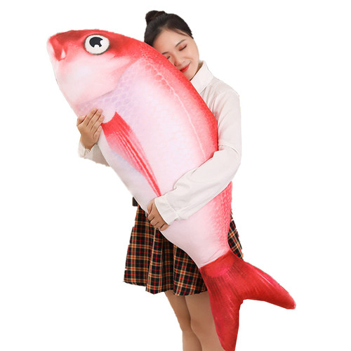 3D Soft Fish Cushion PillowPlush Pillow Stuffed Toy Fish Shape Plush Toy/Toy Pillow/Stuffed Animal Toy, Used for Home Decoration Gifts, (31.5 inches / 80 cm) Red Rock Fish Pillow