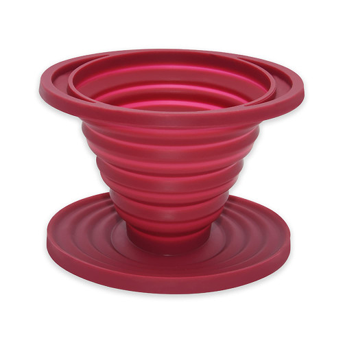 SUPTOP Collapsible Pour Over Coffee Dripper,Silicone Reusable Cone Filter Holder For Hiking, Camping, Home, Office