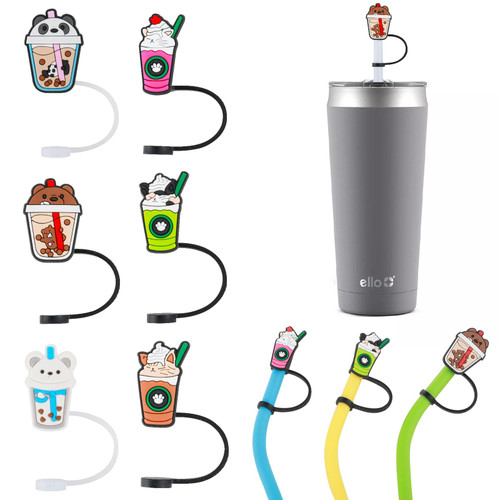 Yolev Silicone Straw Tips Cover, Reusable Drinking Straw Covers Cap, Cartoon Pattern Plugs Cover Straw Tip Covers, Drinking Straw Cover, Straw Caps For Reusable Straws, Straw Protector Cover, Yolev Silicone Straw Tips Cover, Reusable Drinking Straw Covers Cap, Cartoon Pattern Plugs Cover Straw Tip Covers, Drinking Straw Cover, Straw Caps For Reusable Straws, Straw Protector Cover,
