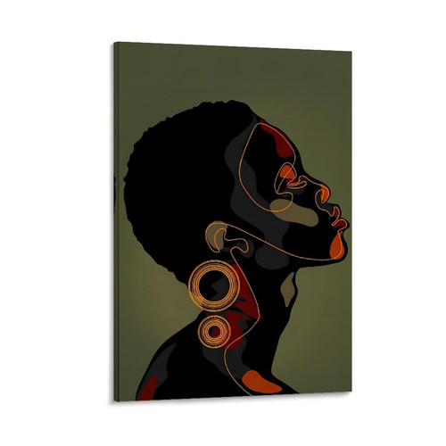woww Abstract Black Woman Wall Art Art Poster Poster Decorative Painting Canvas Wall Posters And Art Picture Print Modern Family Bedroom Decor Posters 16x24inch(40x60cm)