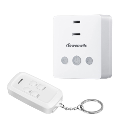 DEWENWILS Dimmer Switches for Led Lights, Remote Light Dimmer for Indoor Use, 100FT Range, Compatible with Dimmable LED/Tungsten Bulbs, FCC Certified