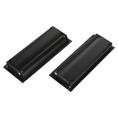 Scicalife Concealed Recessed Pulls Handles 2pcs Hidden Flush Pulls Cabinet Handles Door Hardware for Drawers Cupboards Cabinet Closet Doors - Matte Black